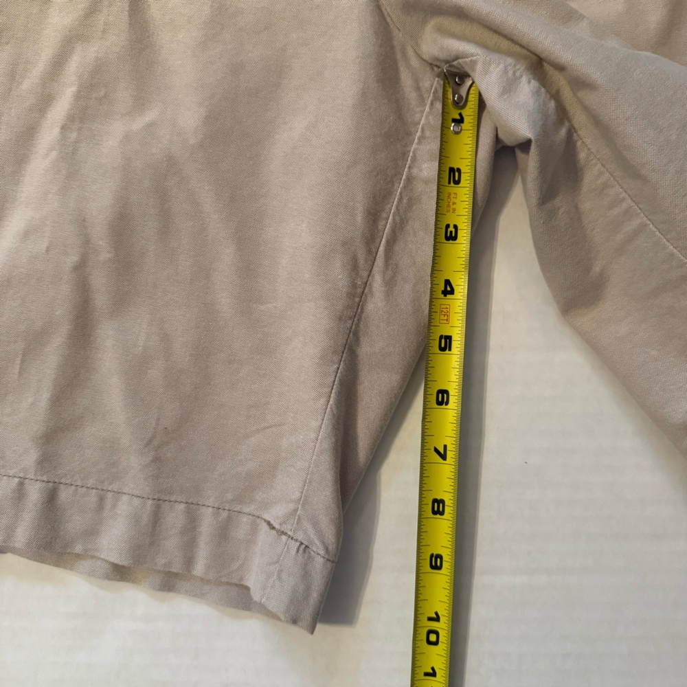 IZOD 100% Cotton Khaki Beige Tan Flat Front Chino Casual Mens Shorts Size 40 - Picture 11 of 11